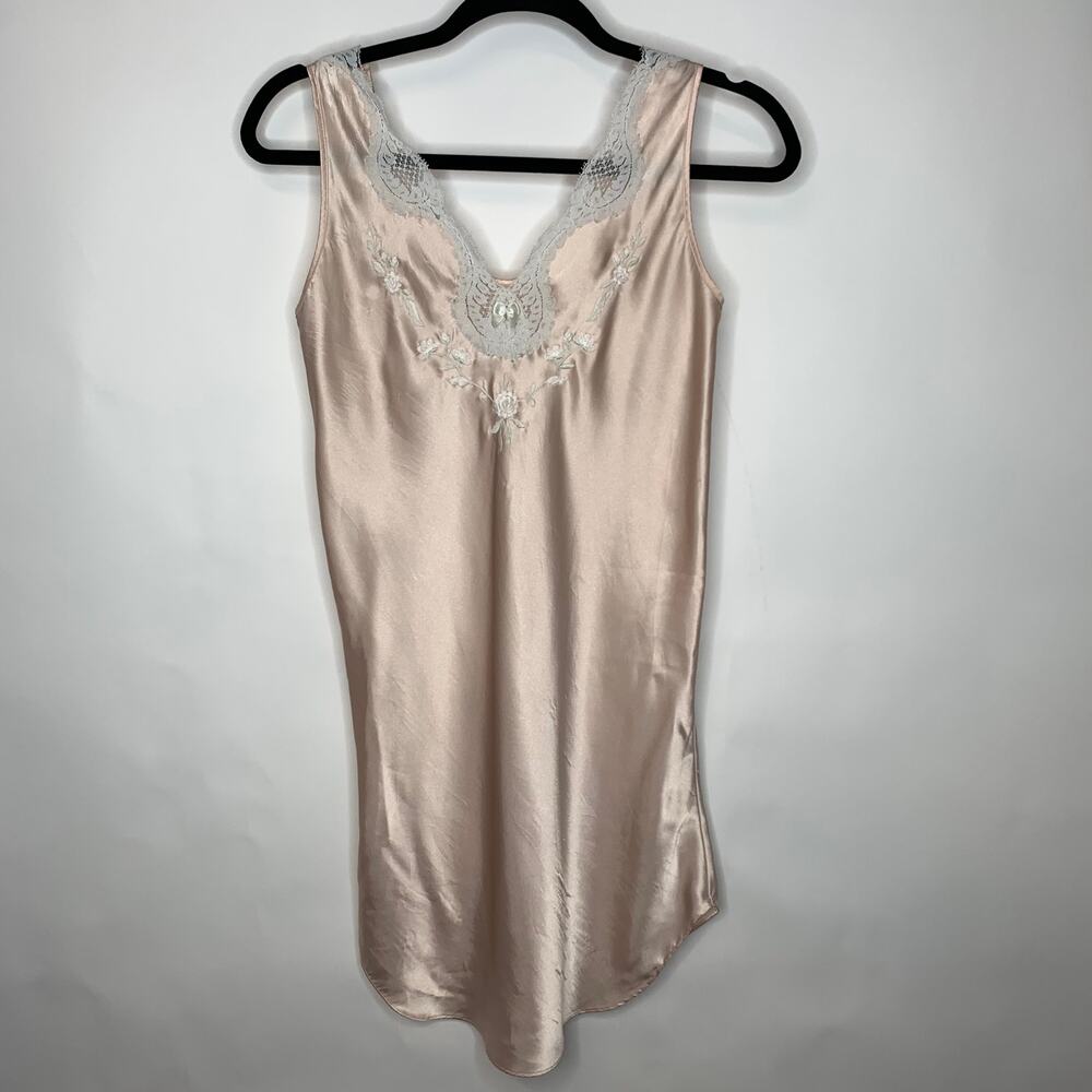 Vintage Jaclyn Smith Silky Chemise Slip Nightgown Sz Small - Picture 5 of 10